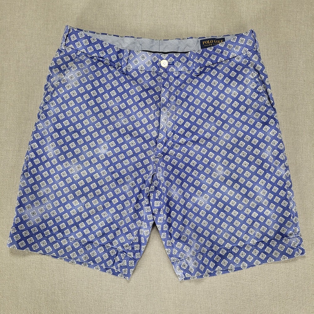 Polo Ralph Lauren Shorts Men's 32 Blue Golf Classic Fit Geometric
